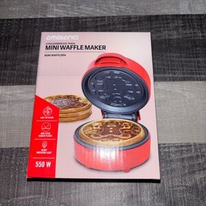 🎄NEW Ambiano Red Mini Waffle Maker